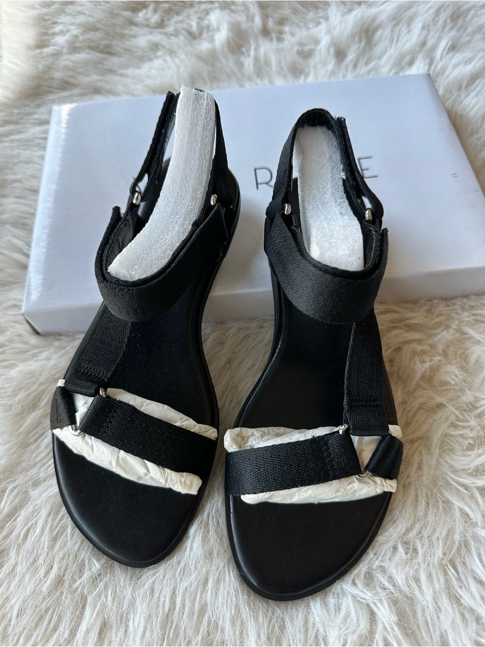 Black Women's Adjustable Strappy Sandals 5.5  new in the box - Picture 13 of 16